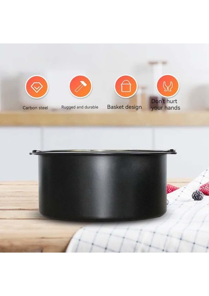 Yui / Xiaomi / Philips / Kumtel Uyumlu Air Fryer Kalıbı - Siyah (Yurt Dışından)