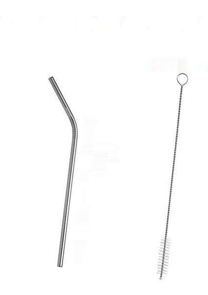 Temizleme Fırçası Ile Renkli Paslanmaz Çelik Pipet (Yurt Dışından)