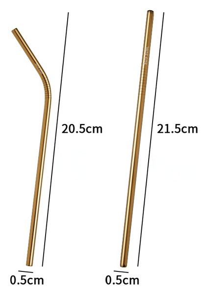 Temizleme Fırçası Ile Renkli Paslanmaz Çelik Pipet (Yurt Dışından)