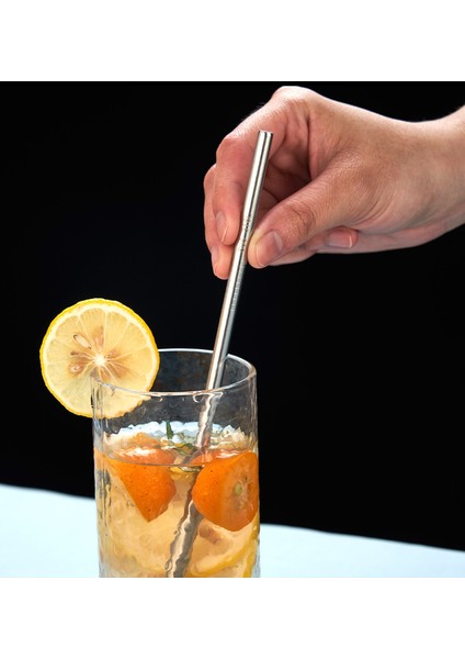 Temizleme Fırçası Ile Renkli Paslanmaz Çelik Pipet (Yurt Dışından)