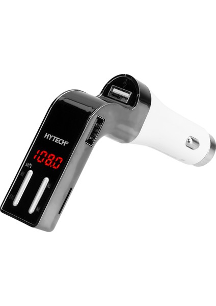 HY-XCB75 5V 2.1A LED Ekran Usb+Tf Desteği Gri Bluetooth Fm Transmitter