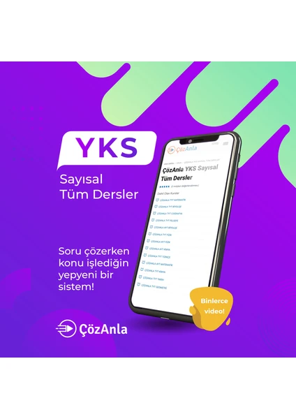 Çözanla TYT AYT Sayısal Tüm Dersler