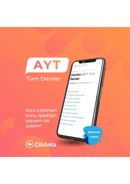 Çözanla AYT Tüm Dersler