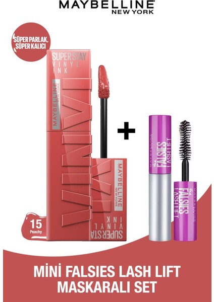 Vinyl Ink Peachy + Mini Falsies Lash Lift Maskaralı Set fiyatları