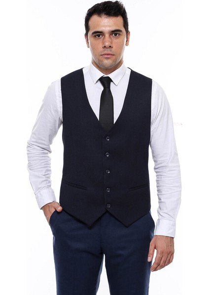 Lacivert Düz Slimfit Yelek indirimleri