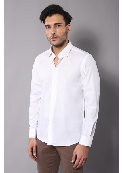 Modelli Slimfit Krem Gömlek indirimleri