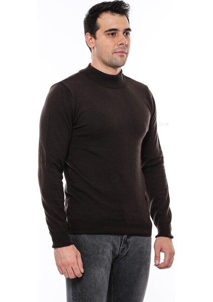 Yarım Balıkçı Yaka Kahverengi Triko fiyatları