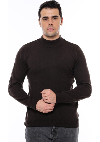 Yarım Balıkçı Yaka Kahverengi Triko fırsatları