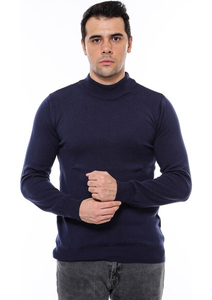 Yarım Balıkçı Yaka Lacivert Triko fırsatları