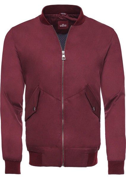 Bordo Cep Detaylı Bomber Mont