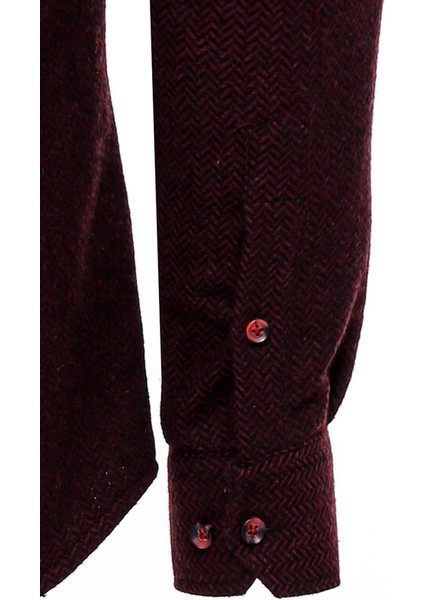 Koyu Bordo Desensiz Slimfit Oduncu Gömlek fiyatları
