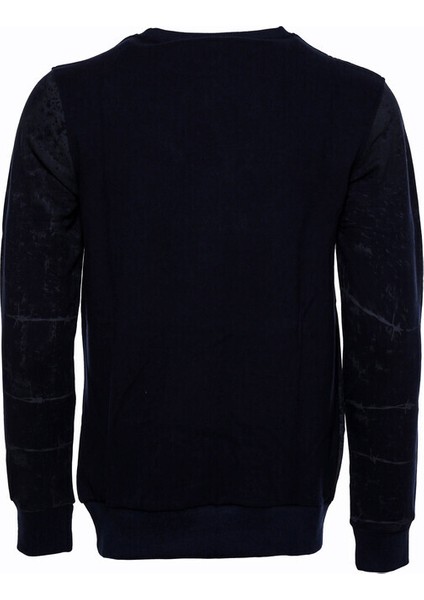 Lacivert Taşlı Desenli Sweatshirt fırsatları