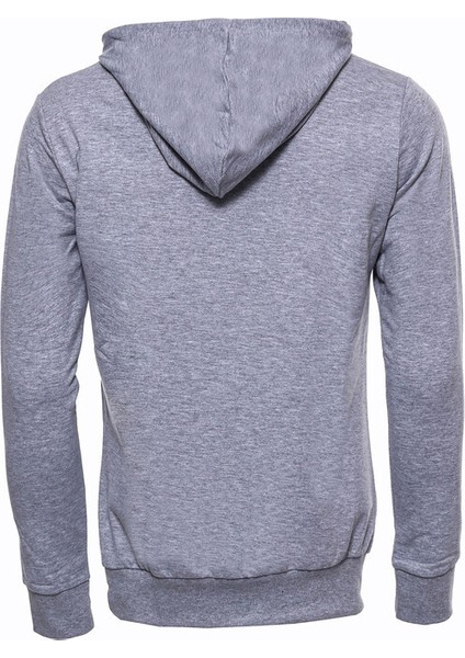 Gri Taşlı Baskılı Kapşonşlu Sweatshirt indirimleri