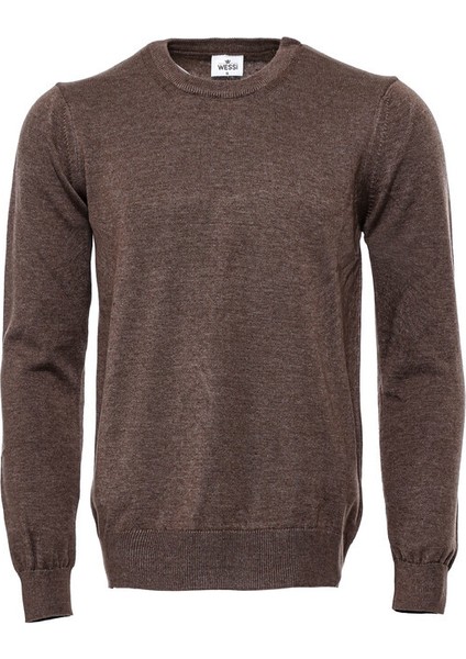 Kahverengi Bisiklet Yaka Triko