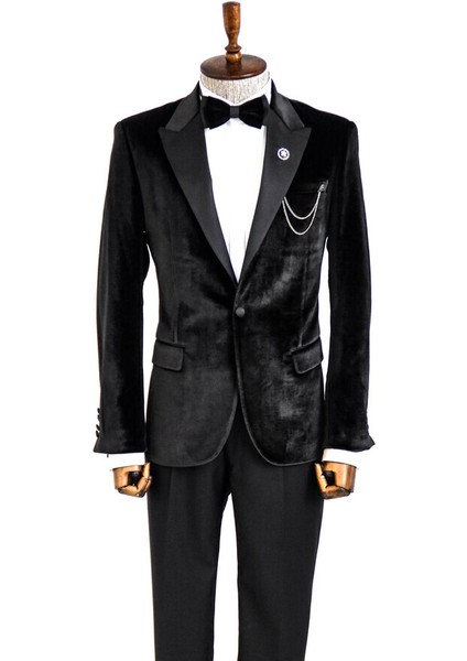 Siyah Slimfit Damatlık Ceket modelleri