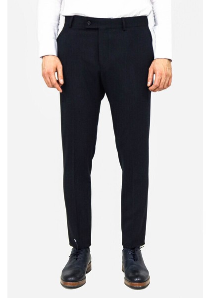 Lacivert Desensiz Kumaş Pantolon