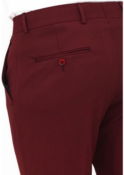 Bordo Slim Fit Pantolon fırsatları