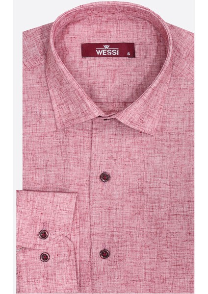 Slim Fit Bordo Desenli Gömlek fiyatları