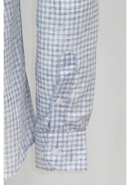 Buz Mavi Ekose Gömlek indirimleri