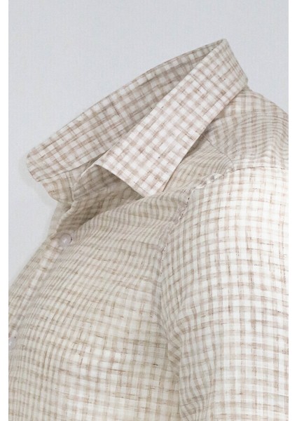 Açık Kahverengi Ekose Gömlek fırsatları