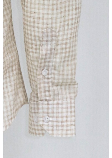 Açık Kahverengi Ekose Gömlek indirimleri