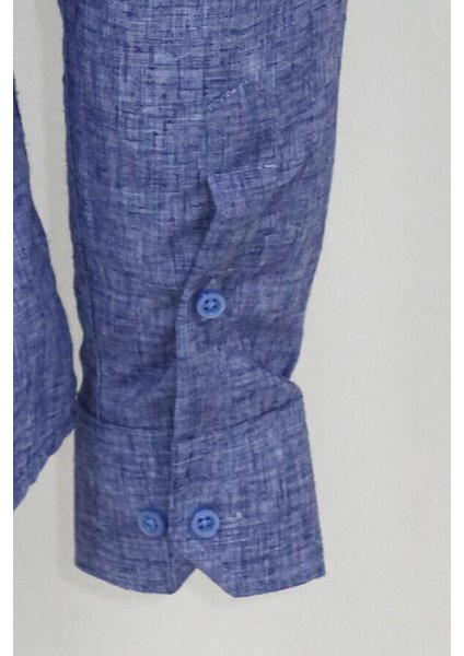 Slim Fit Lacivert Desenli Gömlek indirimleri