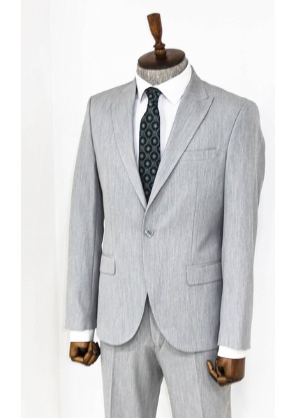 Gri Iki Parça Slim Fit Takım Elbise indirimleri