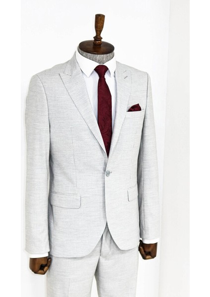 Gri Çizgili Iki Parça Takım Elbise modelleri