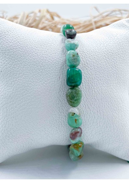 Krizokol Tımbıl Küçük Boy Doğal Taş Bileklik
