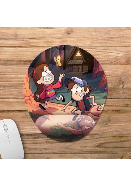 Gravity Falls / Esrarengiz Kasaba Bilek Destekli Mousepad Model - 2 Oval fiyatları