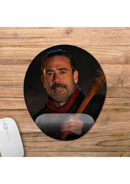 Negan - The Walking Dead Bilek Destekli Mousepad Model - 1 Oval