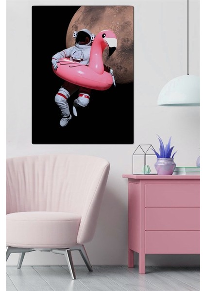 Canvas Pembe Astronot Tablo 0021