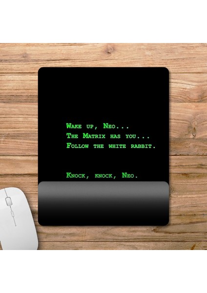 Wake Up Neo - Matrix Bilek Destekli Mousepad Model - 1