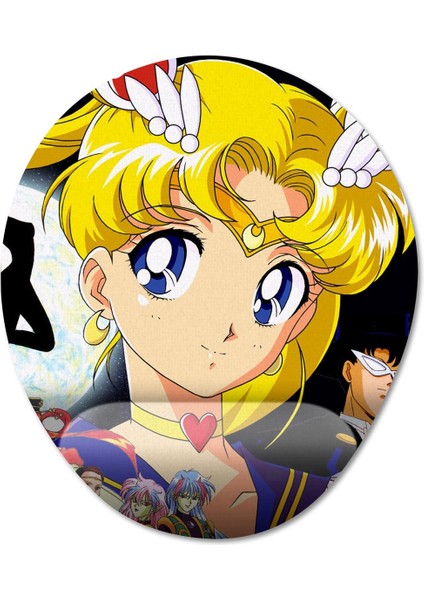 Sailor Moon Bilek Destekli Mousepad Model - 1 Oval
