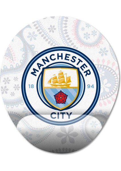 Manchester City Fc Bilek Destekli Mousepad Model - 3 Oval