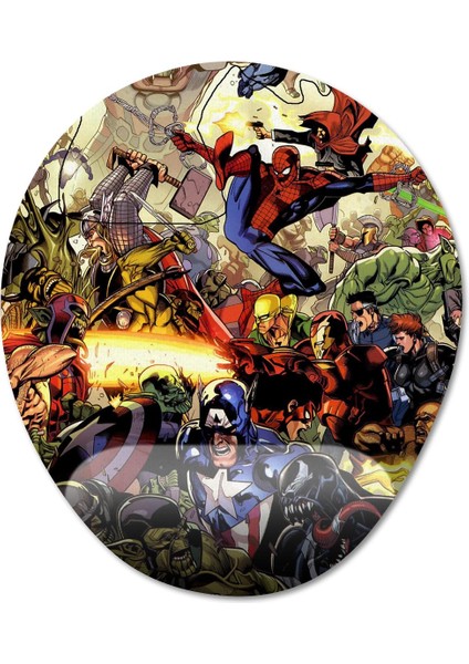 Marvel Bilek Destekli Mousepad Model - 2 Oval