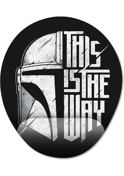 The Mandalorian Bilek Destekli Mousepad Model - 1 Oval