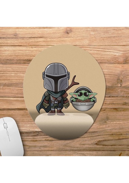 The Mandalorian Bilek Destekli Mousepad Model - 5 Oval