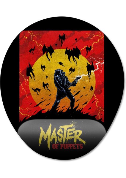 Stranger Things Eddie Munson Metallica Bilek Destekli Mousepad Model - 2 Oval