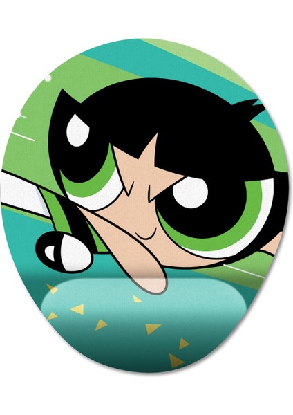Powerpuff Girls Buttercup Bilek Destekli Mousepad Model - 2 Oval