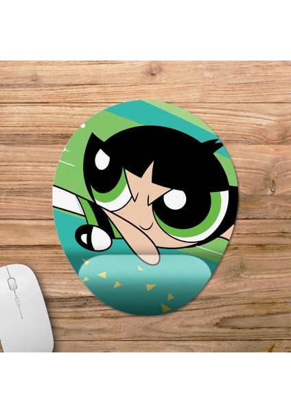 Powerpuff Girls Buttercup Bilek Destekli Mousepad Model - 2 Oval fiyatları