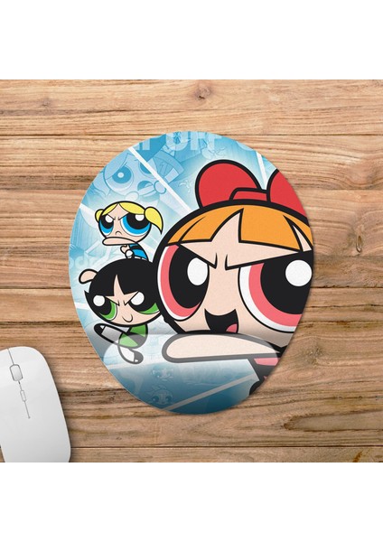 Powerpuff Girls Bilek Destekli Mousepad Model - 2 Oval fiyatları