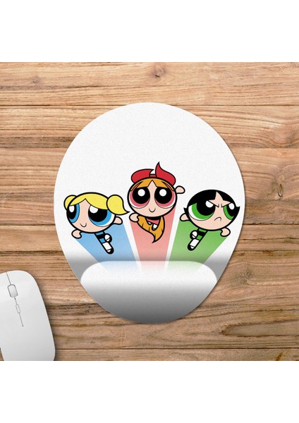 Powerpuff Girls Bilek Destekli Mousepad Model - 3 Oval fiyatları