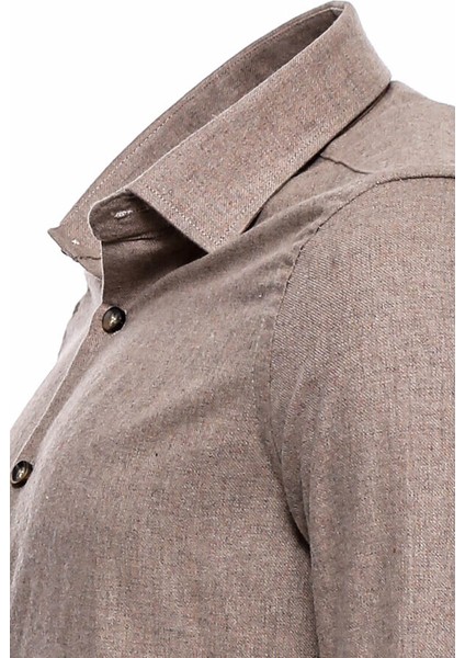 Bej Desensiz Slimfit Oduncu Gömlek fiyatları