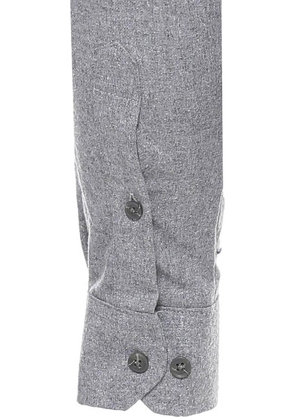 Açık Gri Desensiz Slimfit Oduncu Gömlek fırsatları
