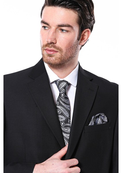 4 Drop Klasik Kesim Siyah Takım Elbise Wessi fiyatları