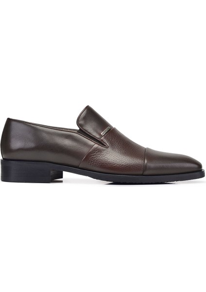 Kahverengi Klasik Loafer Erkek Ayakkabı -12341-