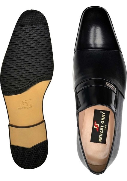Siyah Klasik Loafer Erkek Ayakkabı -7741- fiyatları