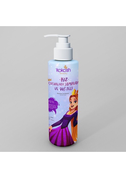 Beauty Kız Çocuklar İçin Doğal Şampuan ve Duş Jeli 200 ml / Hindistan Cevizi & Zeytinyağı & Sirke