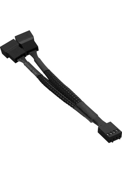 SLX-F201 2to1 2*male 4pin+1*female 4pin 10CM Örgülü 240MM Cpu Fan Birleştirme Kablosu